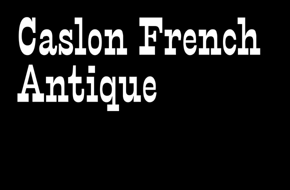 Шрифт Caslon French Antique